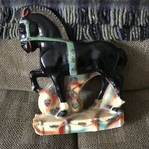 Vintage Chalkware Horse Figurine - Carnival Prize Horse - Chalkware Horse - Nice